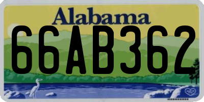 AL license plate 66AB362