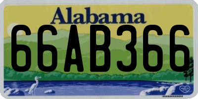 AL license plate 66AB366
