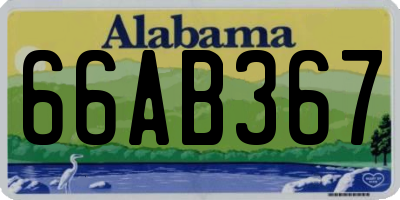AL license plate 66AB367