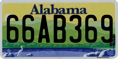 AL license plate 66AB369