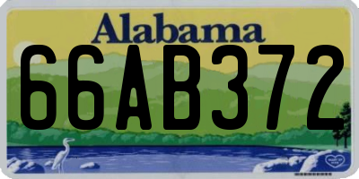 AL license plate 66AB372