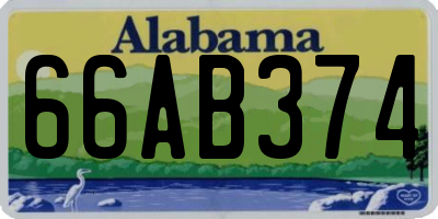 AL license plate 66AB374
