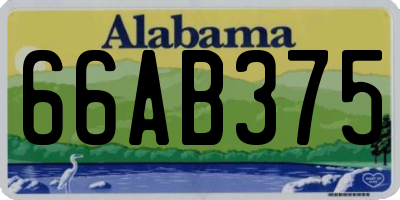 AL license plate 66AB375