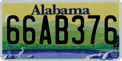 AL license plate 66AB376