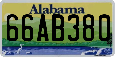 AL license plate 66AB380