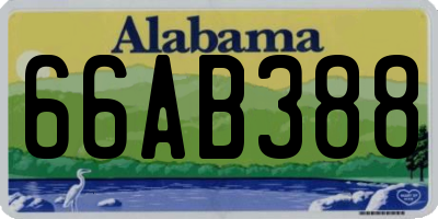 AL license plate 66AB388