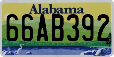 AL license plate 66AB392