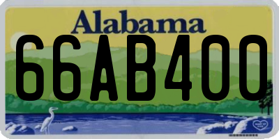 AL license plate 66AB400