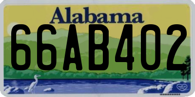 AL license plate 66AB402
