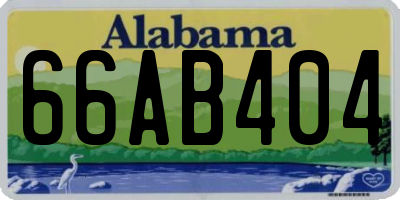 AL license plate 66AB404