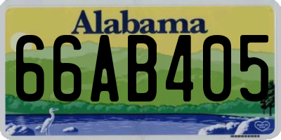 AL license plate 66AB405