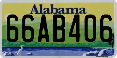 AL license plate 66AB406