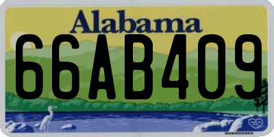 AL license plate 66AB409