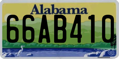 AL license plate 66AB410