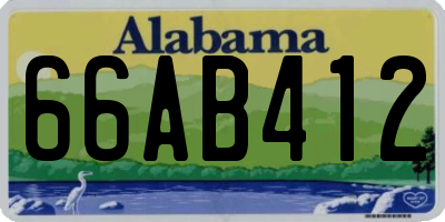 AL license plate 66AB412