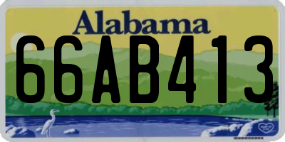 AL license plate 66AB413