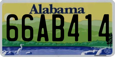 AL license plate 66AB414