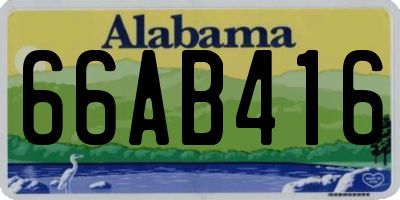 AL license plate 66AB416
