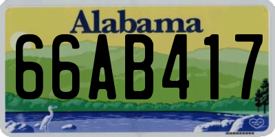 AL license plate 66AB417