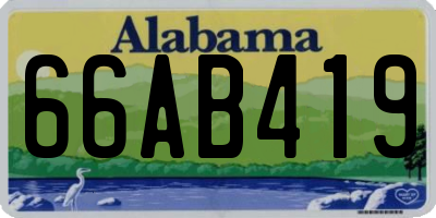 AL license plate 66AB419