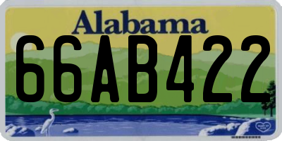 AL license plate 66AB422