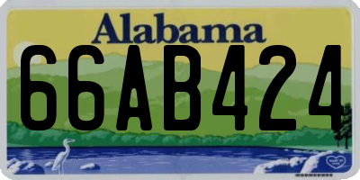 AL license plate 66AB424