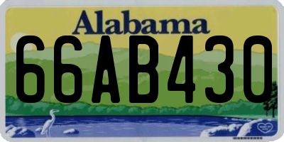 AL license plate 66AB430
