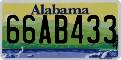 AL license plate 66AB433