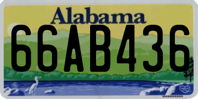 AL license plate 66AB436