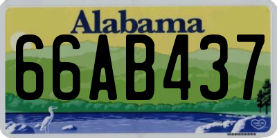 AL license plate 66AB437
