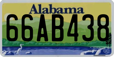 AL license plate 66AB438