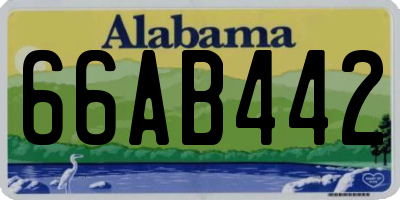 AL license plate 66AB442