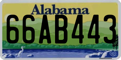 AL license plate 66AB443