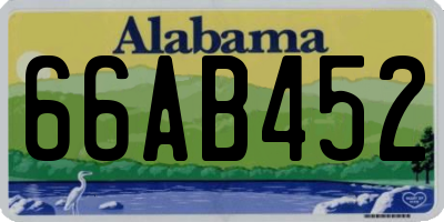 AL license plate 66AB452