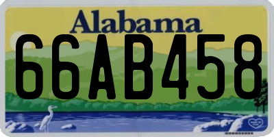 AL license plate 66AB458