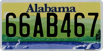 AL license plate 66AB467