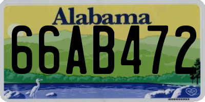 AL license plate 66AB472