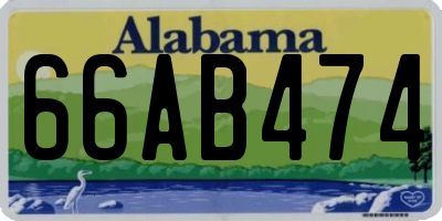 AL license plate 66AB474