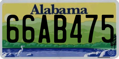 AL license plate 66AB475