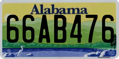 AL license plate 66AB476