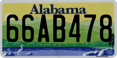 AL license plate 66AB478