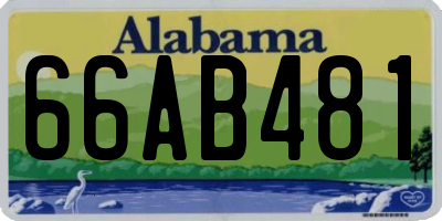 AL license plate 66AB481