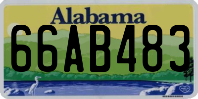 AL license plate 66AB483
