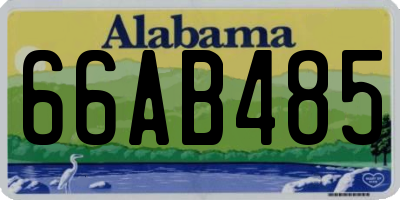 AL license plate 66AB485