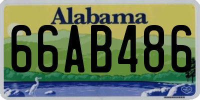 AL license plate 66AB486