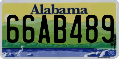 AL license plate 66AB489