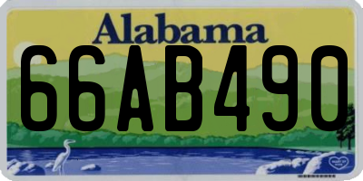 AL license plate 66AB490