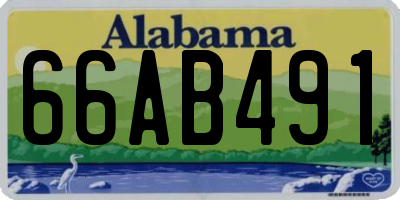 AL license plate 66AB491
