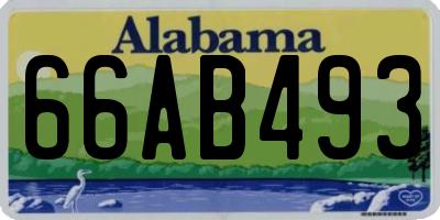 AL license plate 66AB493