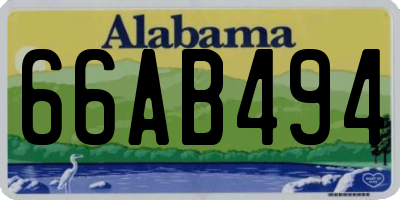 AL license plate 66AB494
